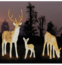 Deer Family LED Sculpture Lights