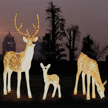 Deer Family LED Sculpture Lights