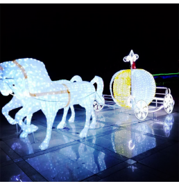LED Horse with Pumpkin Sculpture Lights LED Horse with Pumpkin Sculpture Lights