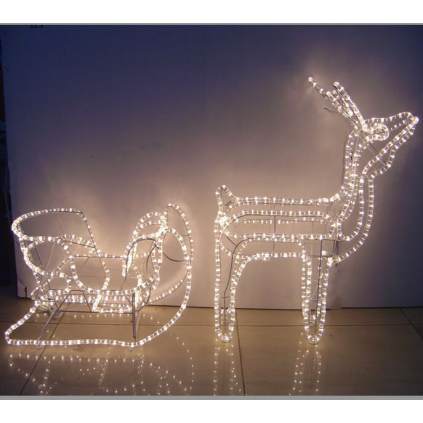 LED Deer with Sleigh Motif Lights LED Deer with Sleigh Motif Lights