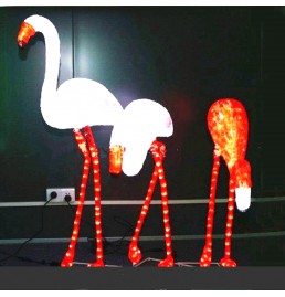 LED Flamingo Sculpture Lights  LED Flamingo Sculpture Lights
