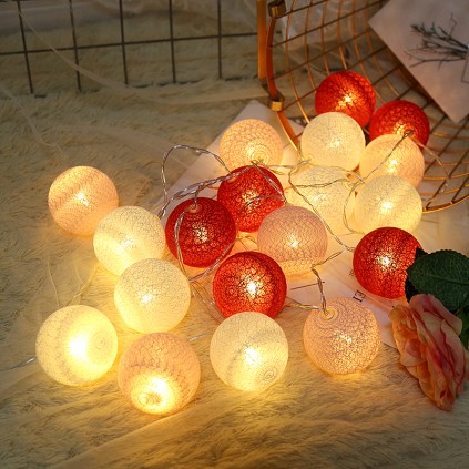 Battery Powered LED Cotton Ball Light