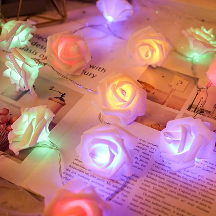 Battery Powered LED Rose Lights
