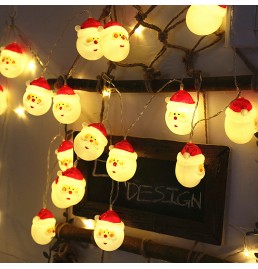 Battery Powered LED Santa Claus Lights
