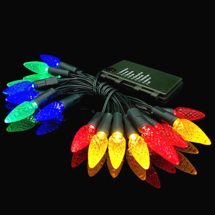 Battery Powered C6 LED Christmas Lights Battery Powered C6 LED Christmas Lights
