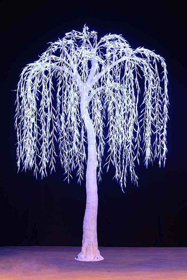 Outdoor white LED Willow Tree Lights