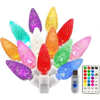 USB RGB C6 LED Christmas Lights  USB RGB C6 LED Christmas Lights