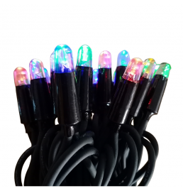 Black Rubber LED Christmas Lights